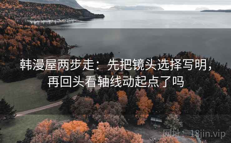 韩漫屋两步走：先把镜头选择写明，再回头看轴线动起点了吗